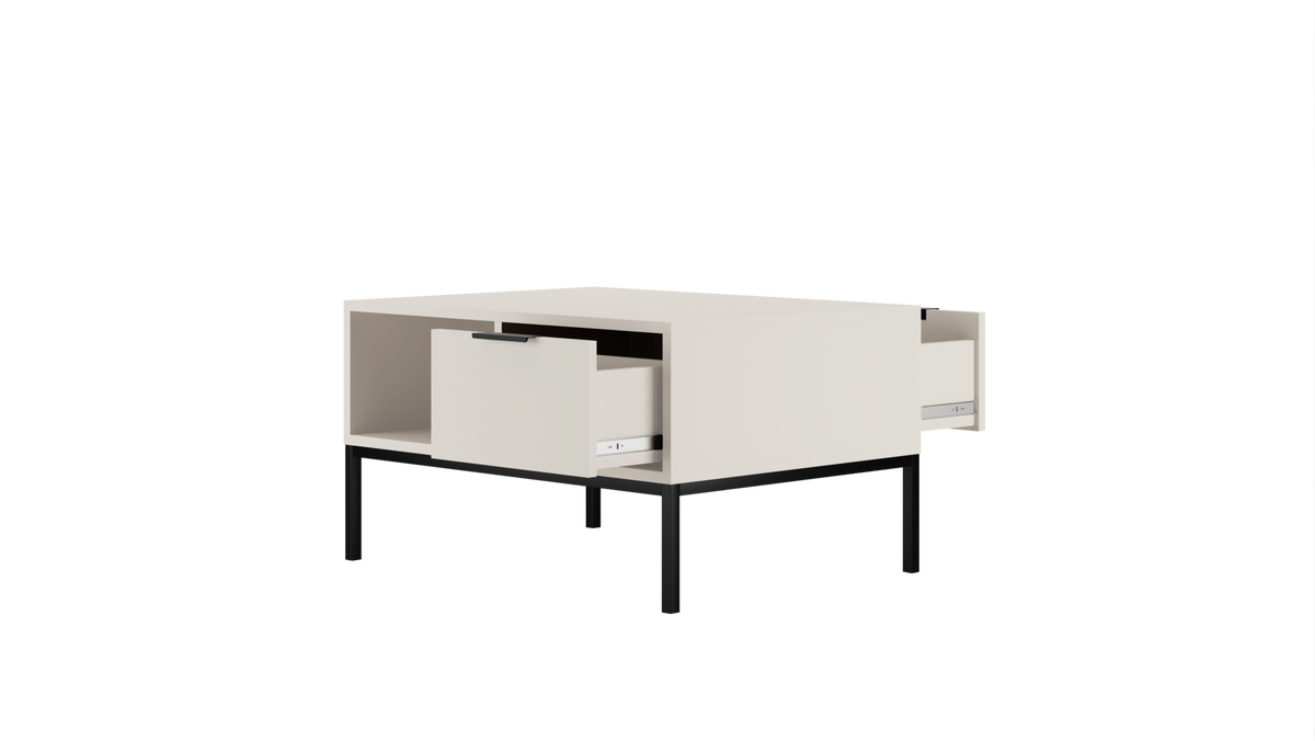 COUCHTISCH Austin 60/45/80 - Schwarz/Weiß, Holzwerkstoff (80/60/45cm) - RAUMHIRSCH FURNITURE