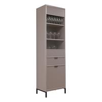 GLASVITRINE klein mit 1 Schublade und 2 Türen, Beige - Beige, Holzwerkstoff (196/55/41cm) - Idohome