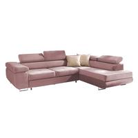 ECKSOFA Wilson 4 Sitzplätze Rose - Rosa, Textil (271/201cm) - Petits-meubles