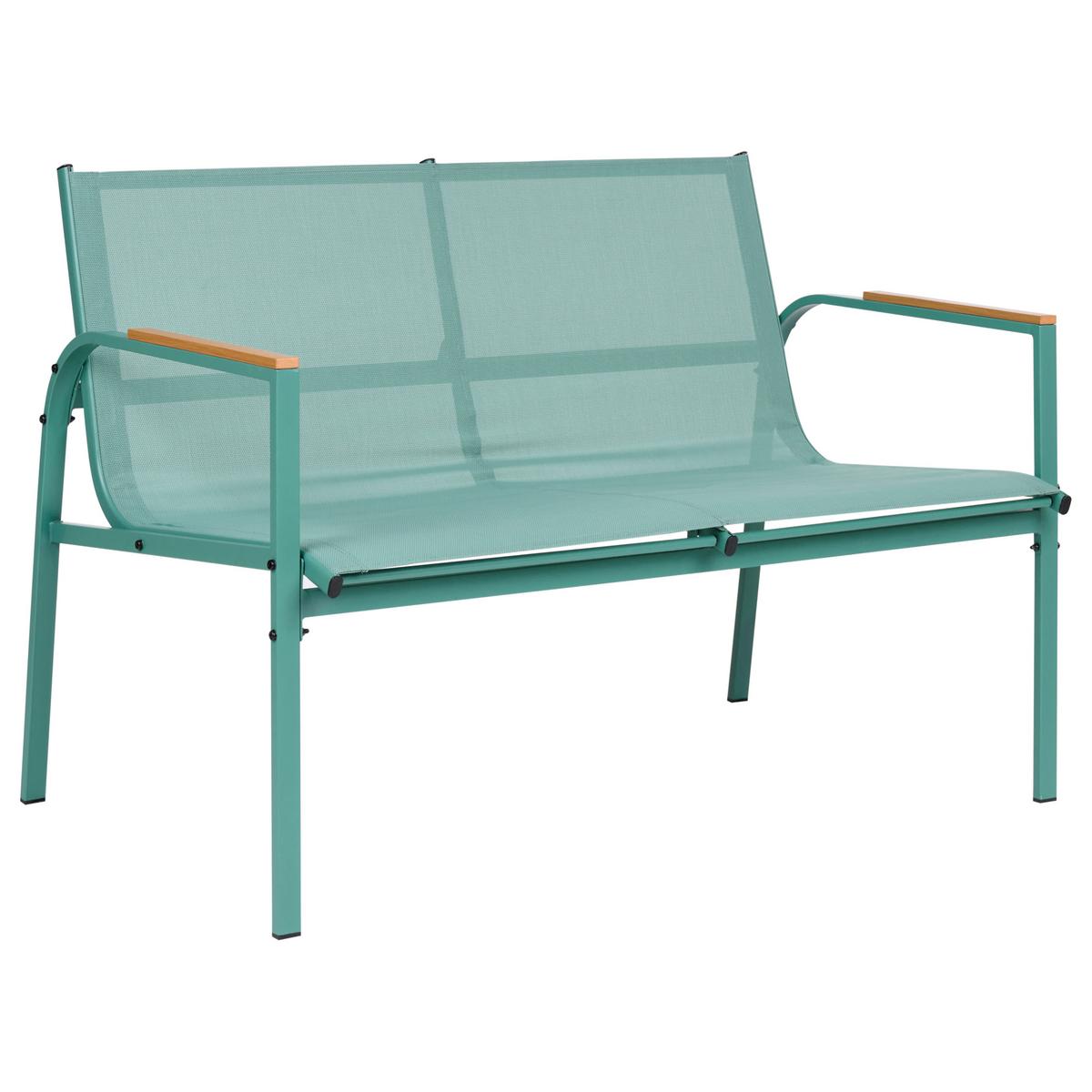 LOUNGE-SET mit Tisch 4-Sitzer Metall Grün Ledro - Grün, Metall - Beliani
