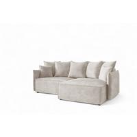 ECKSOFA Minea Mit Schlaffunktion - Weiß, Holzwerkstoff/Textil (221/153cm) - Fun Möbel