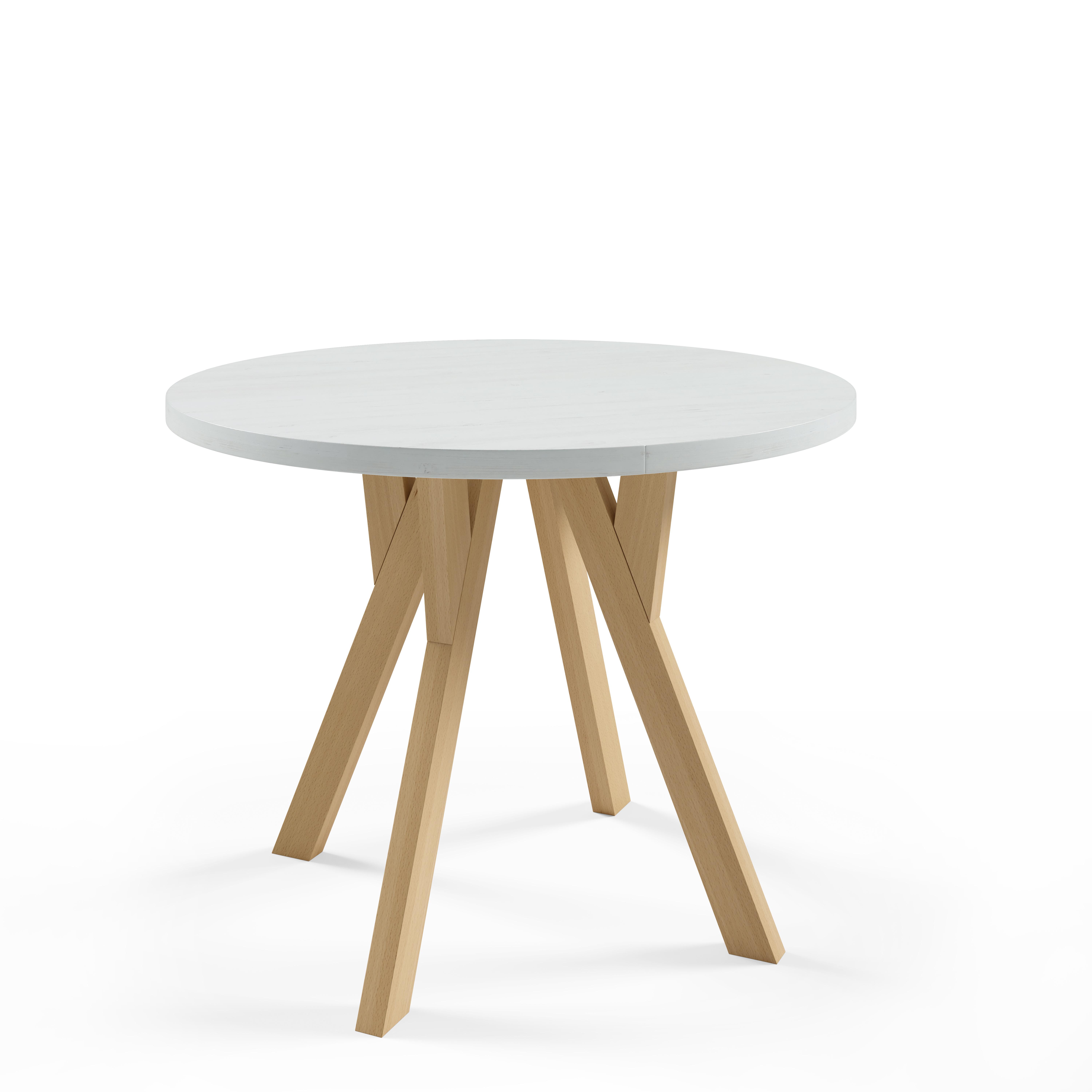 ESSTISCH FABIO Ausziehbar 100 - 140 / 100 x 77 cm - Weiß/Eiche Artisan, Holz (100/100/77cm) - MASSENO