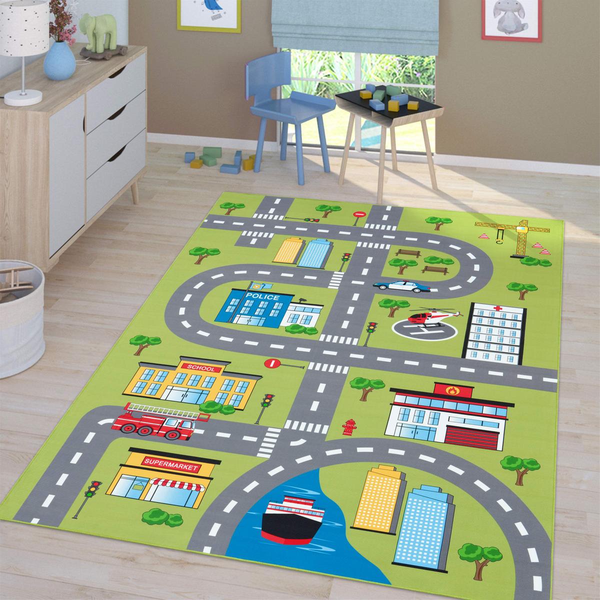 KINDERTEPPICH Grün 160 x 220 cm - Grün, Kunststoff (160/220cm) - TT Home