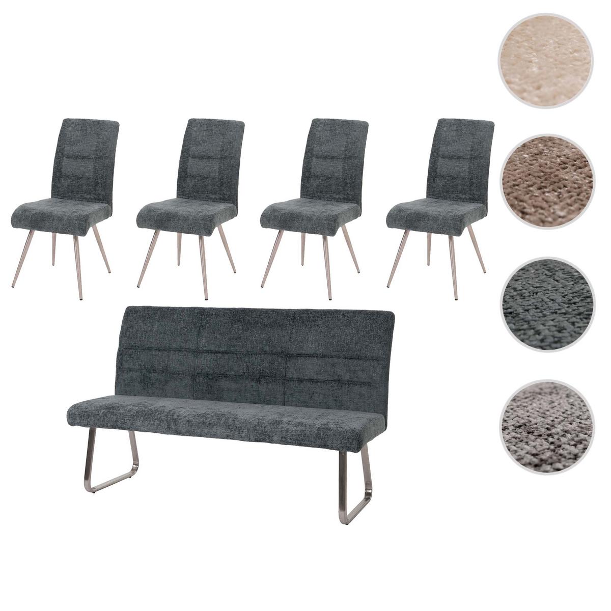 ESSZIMMER-SET Blau 5er-Set - Blau, Textil (180/99/65cm) - MCW