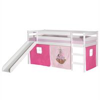 HOCHBETT MIT RUTSCHE BENNY 90x200 cm weiß - Weiß, Holz (96/112/206cm) - IDIMEX