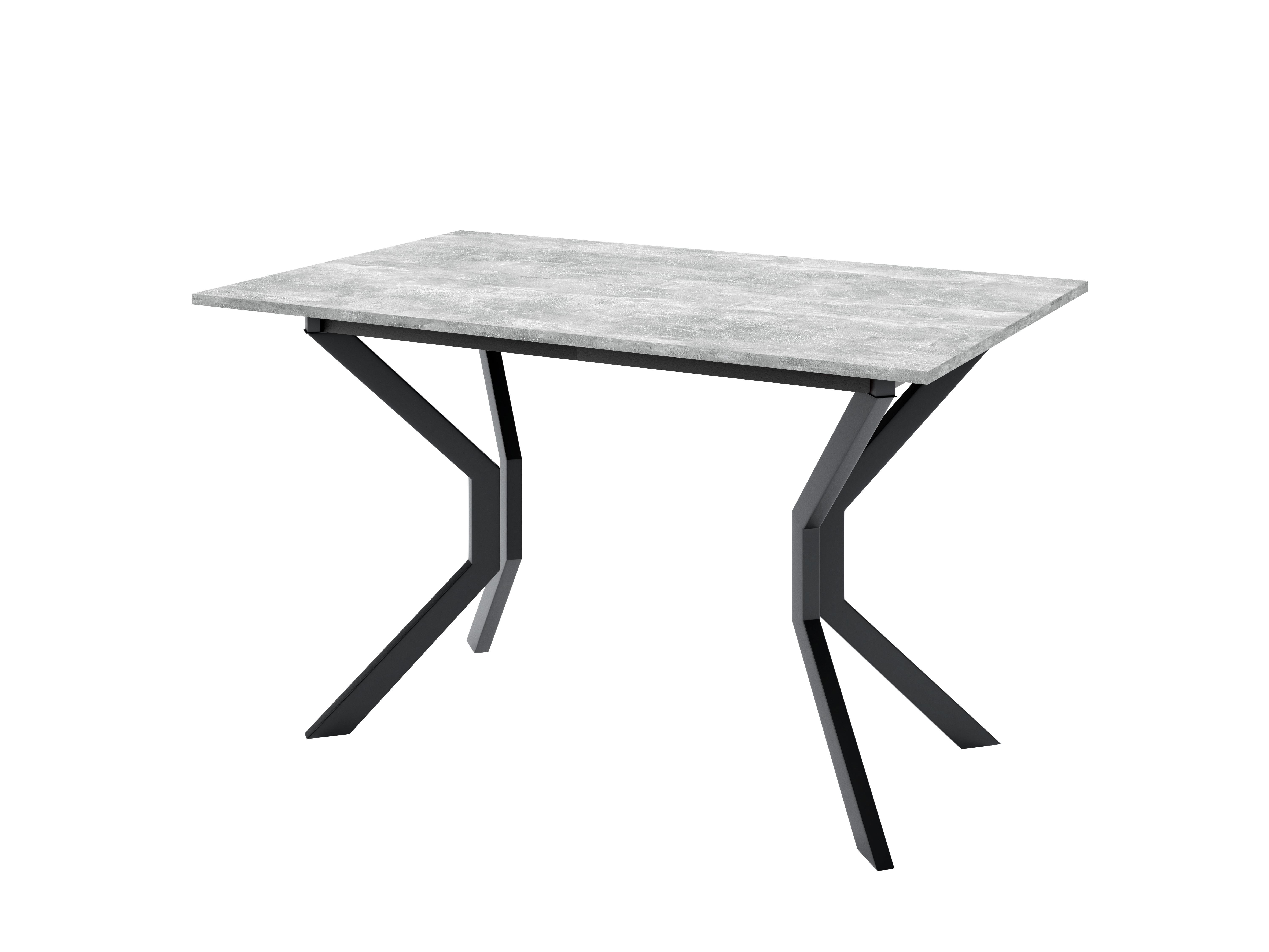 ESSTISCH ENZO M Ausziehbar 125 - 165 / 80 x 77 cm - Schwarz/Grau, Holz (125/80/77cm) - MASSENO