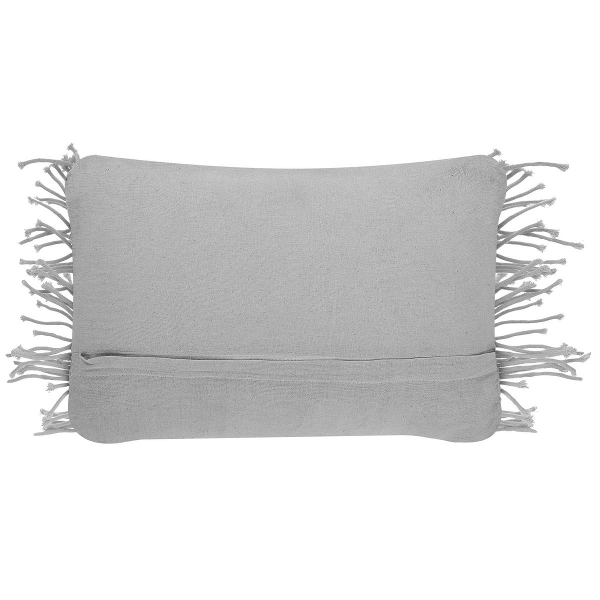DEKOKISSEN Hellgrau 30/45 cm Kirikkale - Hellgrau, Naturmaterialien/Textil (30/45cm) - Beliani