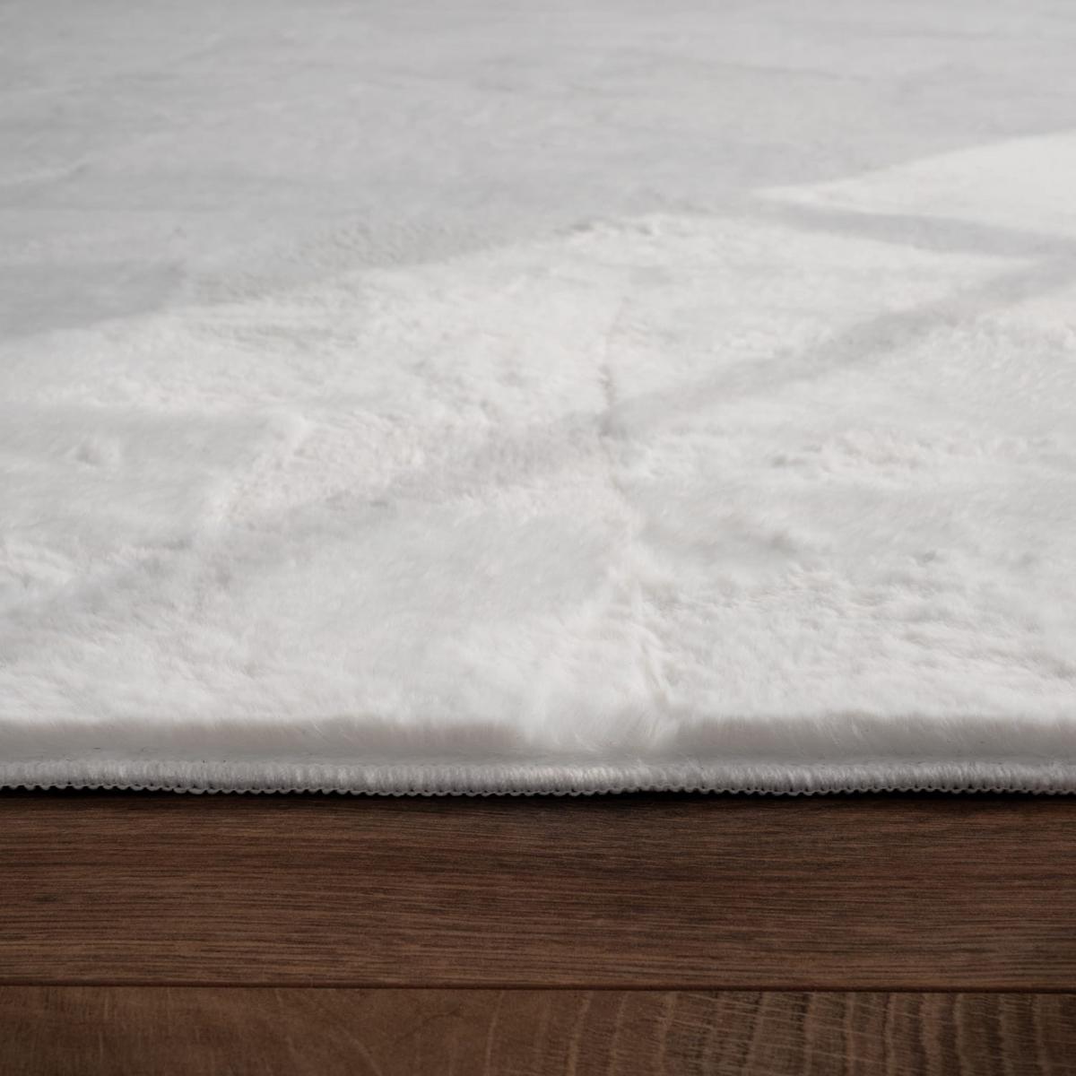 KURZFLORTEPPICH, einfarbig, aus Polyester, Weiß, 200 x 280 cm - Weiß, Textil (280/200cm) - KADIMA DESIGN