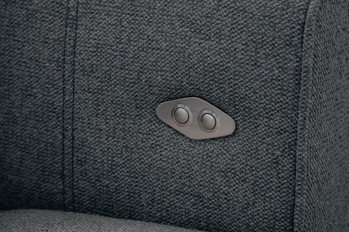 SOFA QUARTZ 3-Sitzer mit Ausziehsitz, dunkelgrau - Dunkelgrau, Holzwerkstoff/Textil (202/80/102cm) - Wozimo