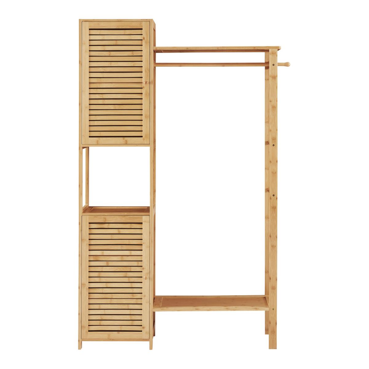 GARDEROBENSTÄNDER Oldsum - Naturfarben, Holz (99/164/29cm) - [en.casa]