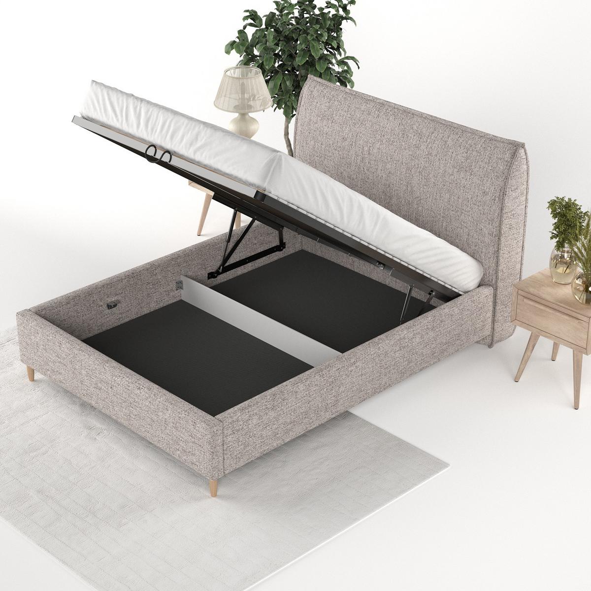 POLSTERBETT Mira 140/200 cm Beige im Neve Stoff - Beige/Naturfarben, Holz/Holzwerkstoff (140/200cm) - AltaBeds