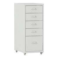 ROLLCONTAINER Kökar - Weiß, Metall (28/69/41cm) - [en.casa]