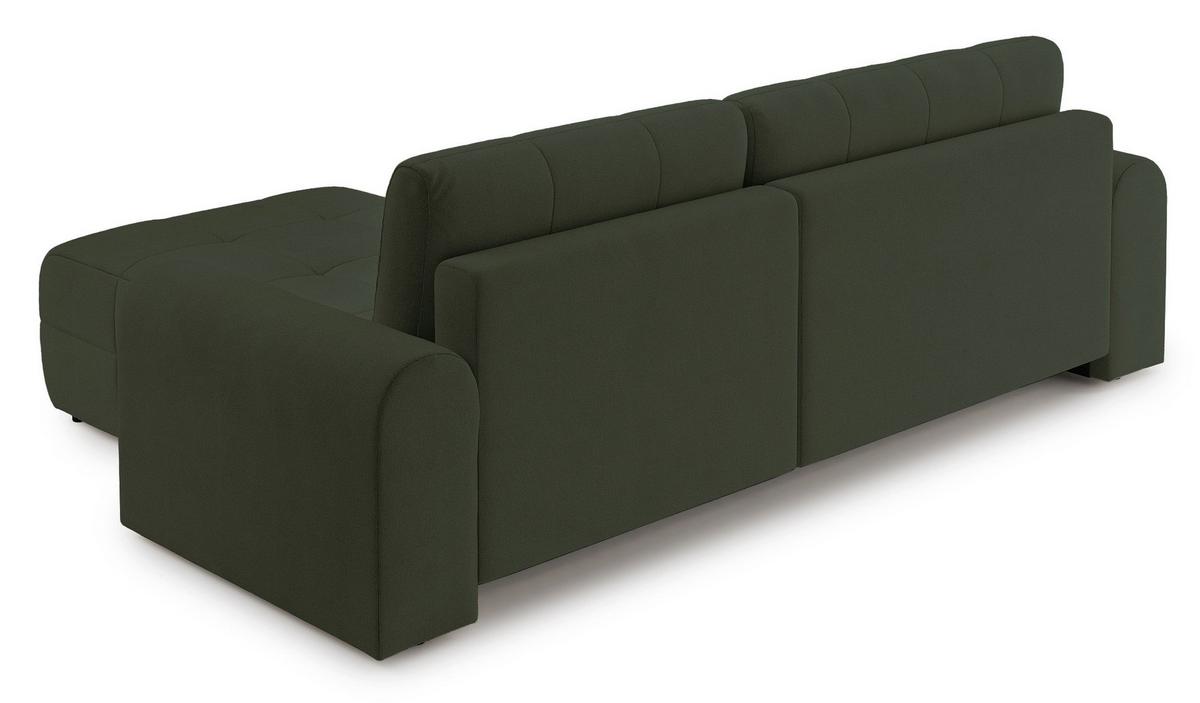ECKSOFA Simolla Olivgrün rechts - Schwarz/Olivgrün, Kunststoff/Textil (180/268cm) - Selsey