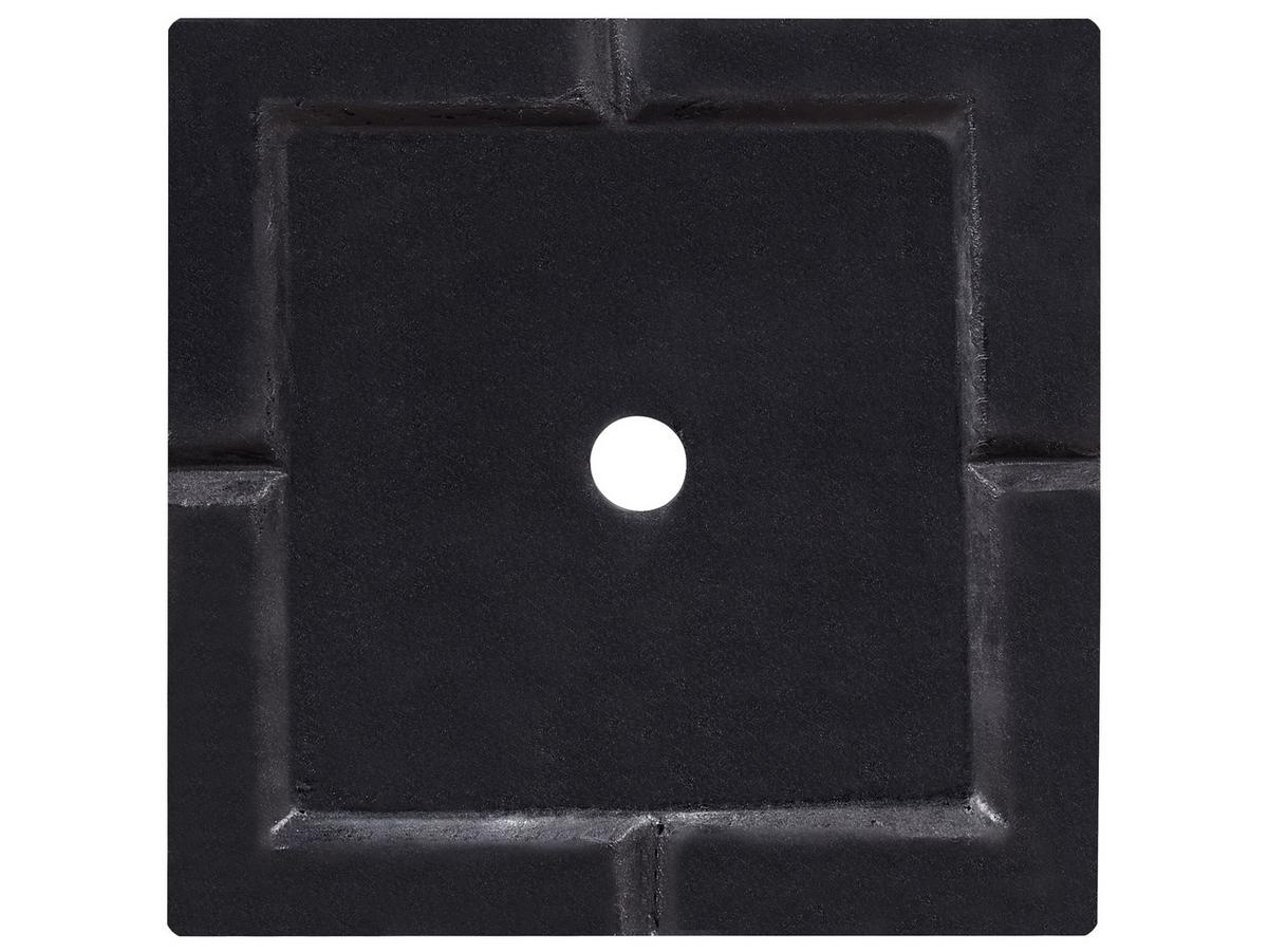 BLUMENTOPF schwarz quadratisch 26/26/60 cm Dion - Schwarz, Naturmaterialien (60cm) - Beliani