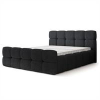 POLSTERBETT ELIZJA 200x200 cm mit Bettkästen - Schwarz - Schwarz, Holz (200/200cm) - MASSENO