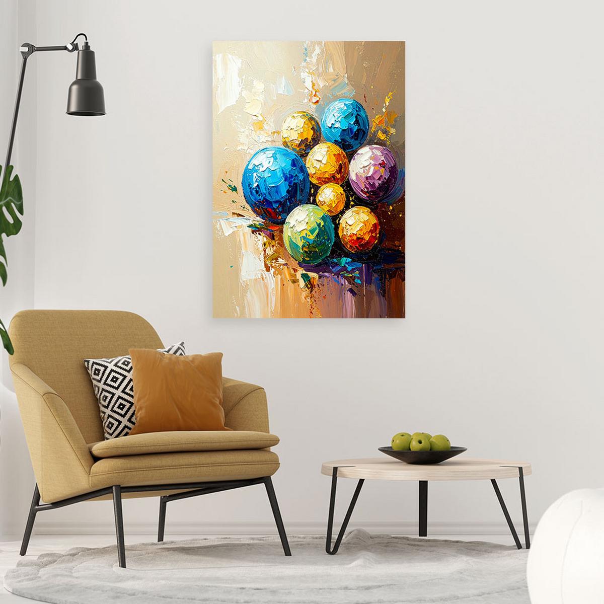 LEINWANDBILD Abstraktion 20x30cm - Multicolor, Textil (20/30cm) - Feeby