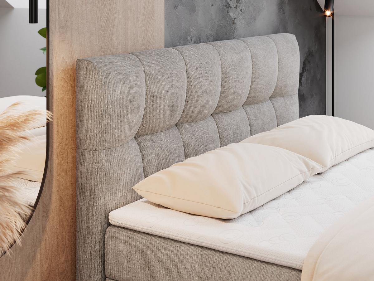 BOXBETT RICO 200/200 Beige Struktur - H3 - Beige, Holz/Textil (200/200cm) - MKS