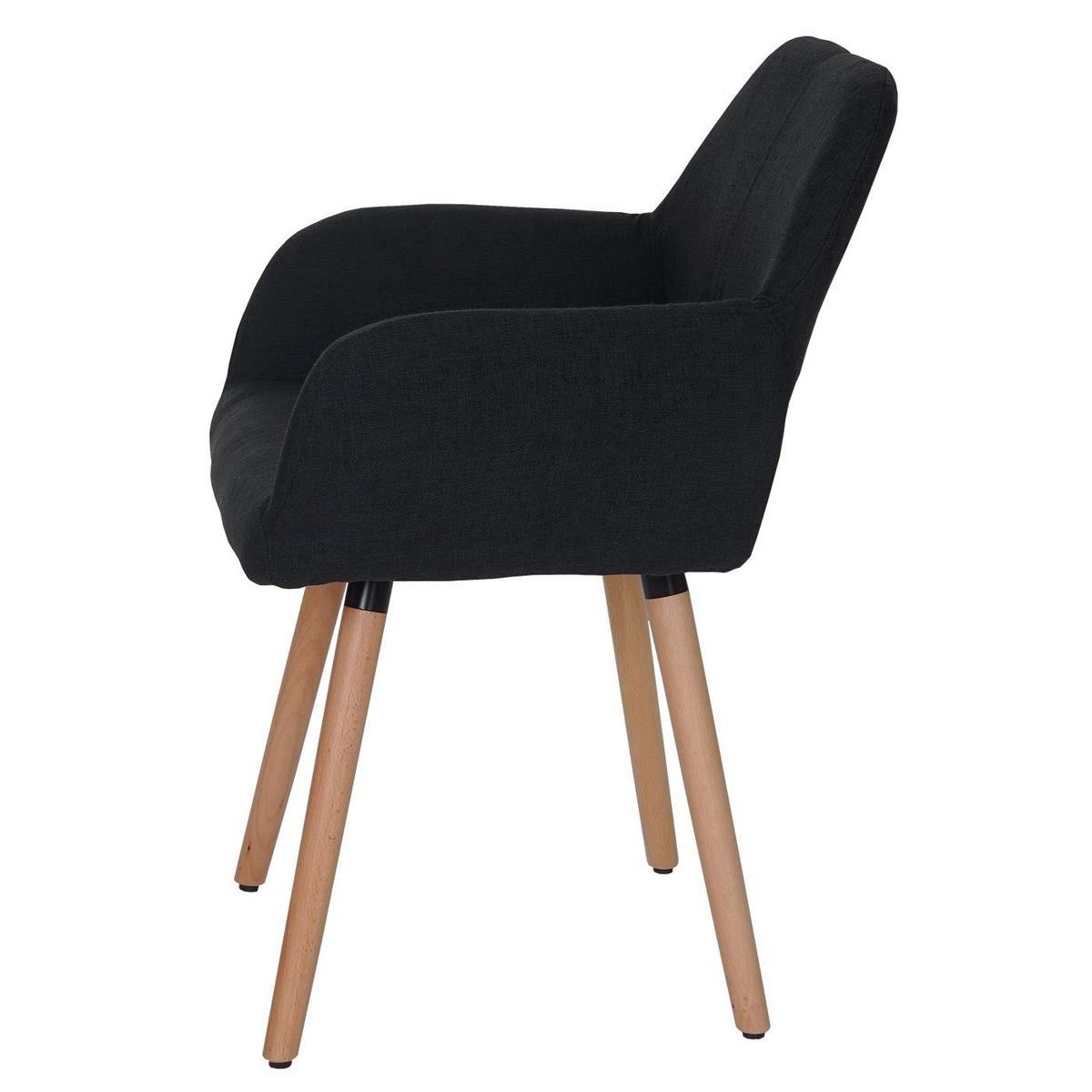 ESSZIMMERSTUHL Schwarz, Grau 6er-Set - Schwarz/Grau, Holz (56/78/57cm) - MCW