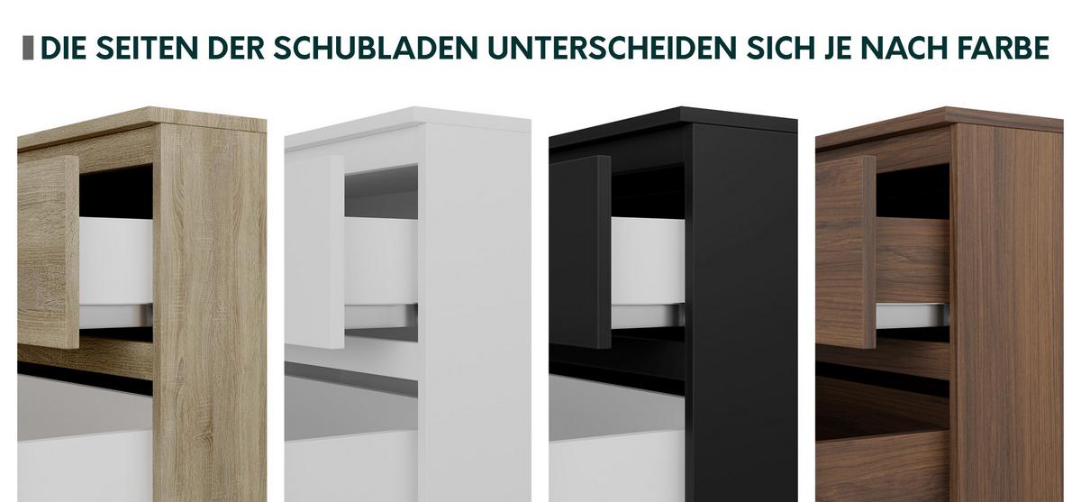 KOMMODE Malwa M3 - Nussbaumfarben, Holzwerkstoff (70/77/40cm) - MIRJAN24