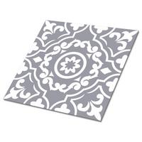 FLIESENAUFKLEBER 9 Stück 30x30 cm selbstklebend Arabisches Muster - Grau, Textil (30/1.6/30cm) - TULUP