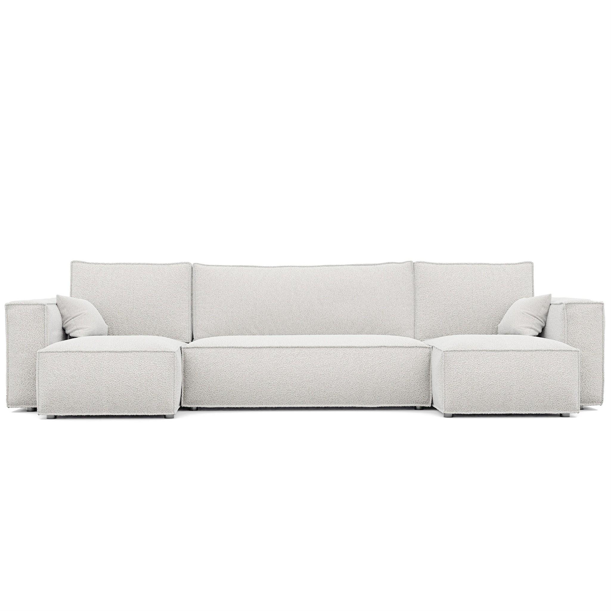 WOHNLANDSCHAFT Adara Schlaffunktion - Creme, Holzwerkstoff/Textil (312/83/145cm) - Fun Möbel