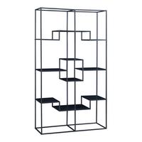 STANDREGAL Råde - Schwarz, Metall (100/180/35cm) - [en.casa]