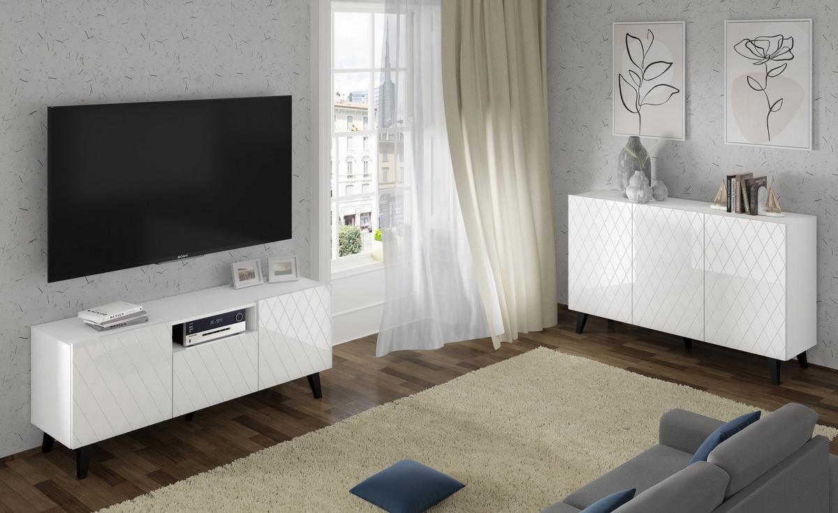 KOMMODE Weiß 145/90/42 - Weiß, Holzwerkstoff (145/90/42cm) - RAUMHIRSCH FURNITURE