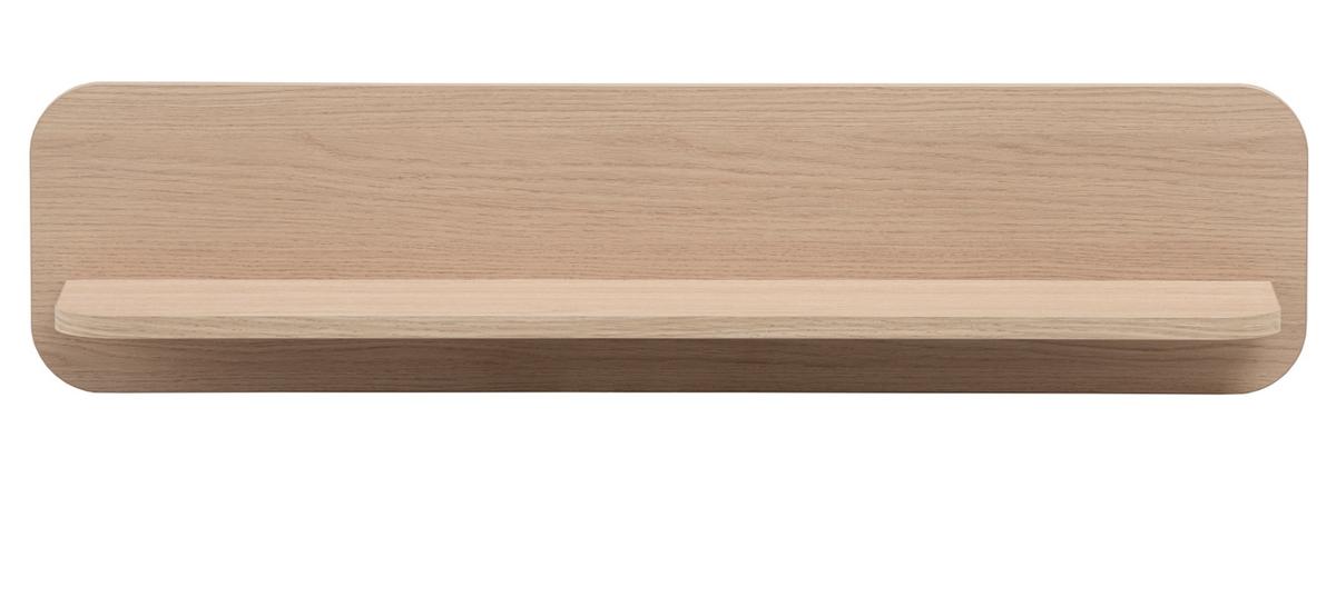 WANDBOARD Eiche natur 90 cm, Wandregal skandinavisch - Eichefarben, Holzwerkstoff/Metall (90/22/19cm) - Furn.Design