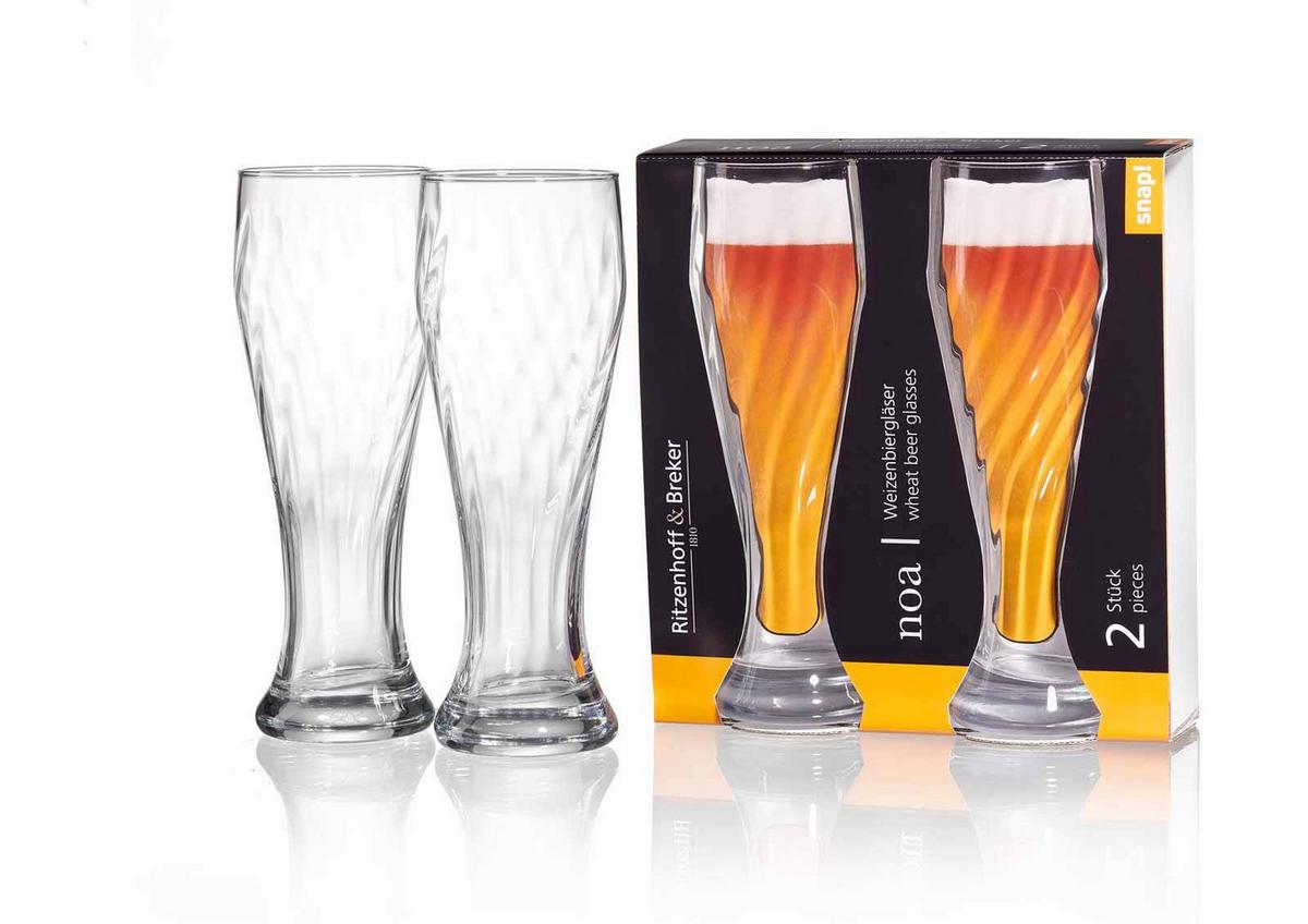 WEIZENBIERGLÄSER Noa transparent 0,5 Liter 2er Set - Transparent, Glas (0.5L) - Ritzenhoff Breker