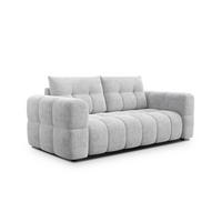 SOFA CLOUDI 2,5-Sitzer, hellgrau - Hellgrau/Schwarz, Holz/Textil (211/89/104cm) - Wozimo