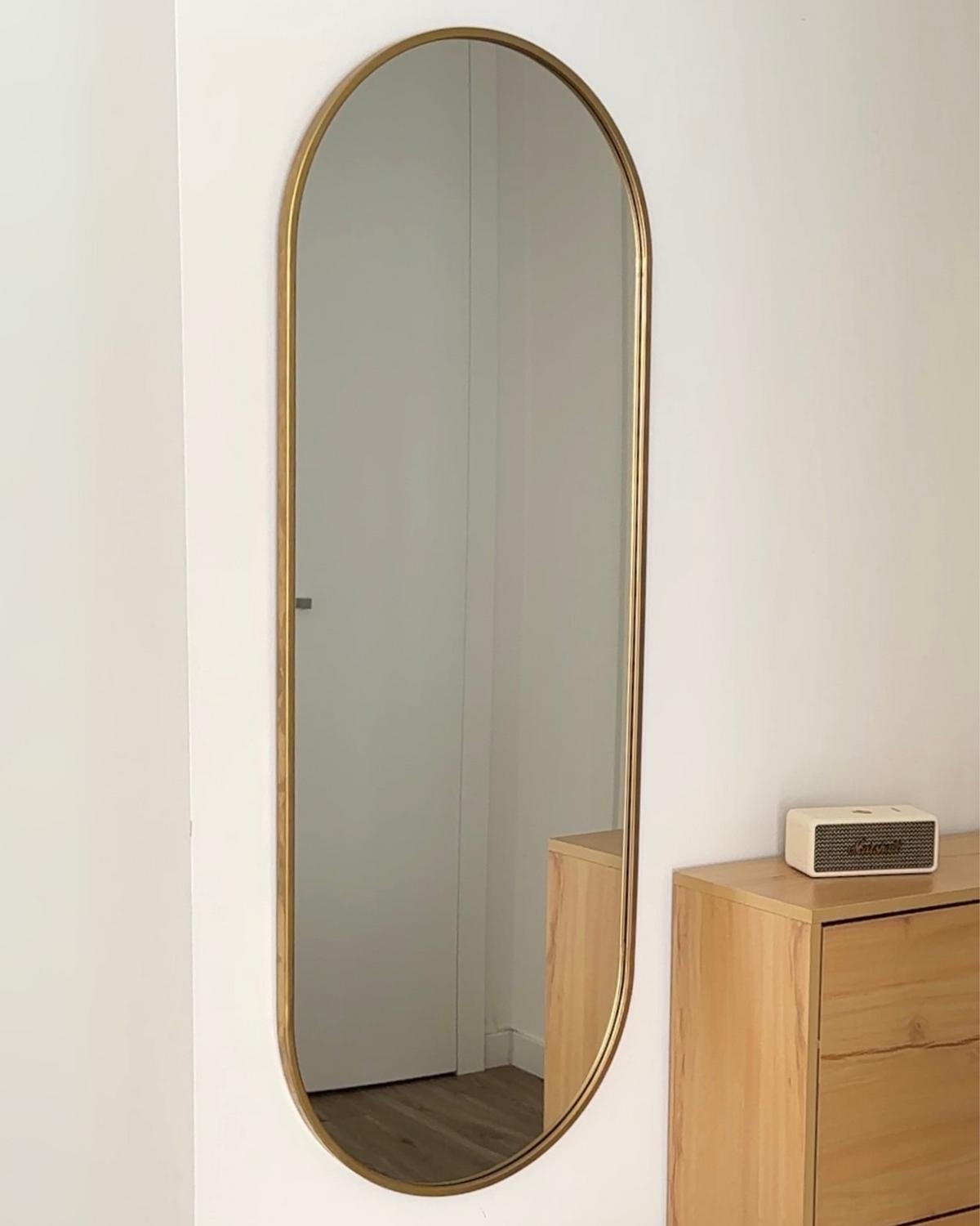 WANDSPIEGEL 46/122 cm Metall Gold Azeville - Goldfarben, Metall (46/122/2cm) - Beliani