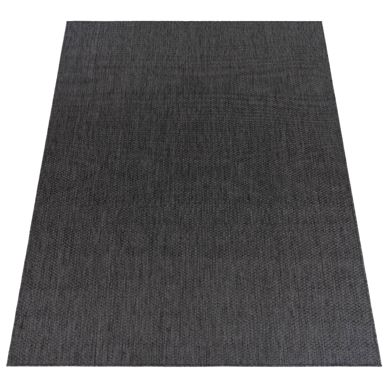 FLACHWEBTEPPICH, einfarbig, aus Polypropylen, Anthrazit, 300 x 400 cm - Anthrazit, Textil (400/300cm) - KADIMA DESIGN