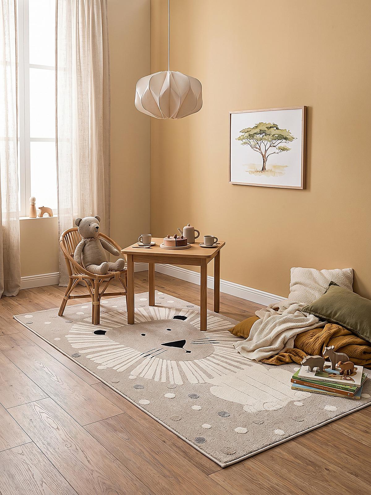KINDERTEPPICH Kurzflor VELT Polypropylen Beige 80 x 150 cm - Beige, Textil (80/150cm) - KADIMA DESIGN