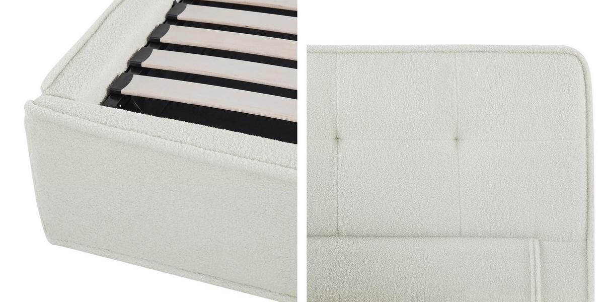 POLSTERBETT Zotik 160 8802 - Beige/Schwarz, Holzwerkstoff/Textil (160/200cm) - MIRJAN24