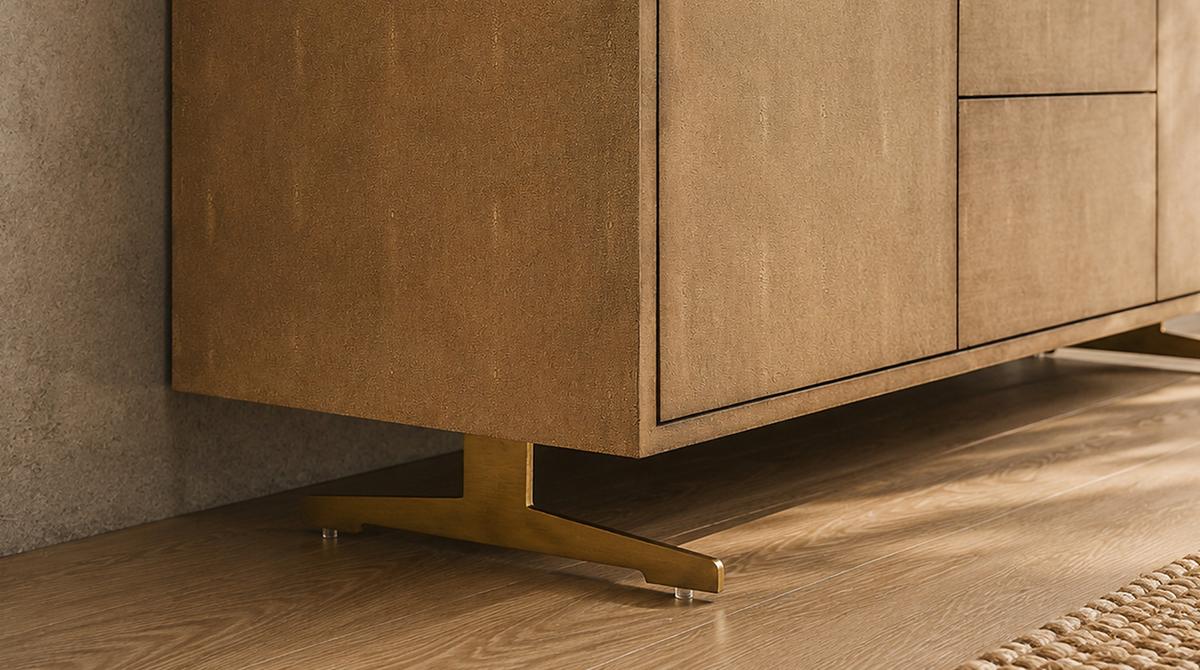SIDEBOARD GALA Gold Holz - Goldfarben, Holz/Metall (140/85/40cm) - KAWOLA