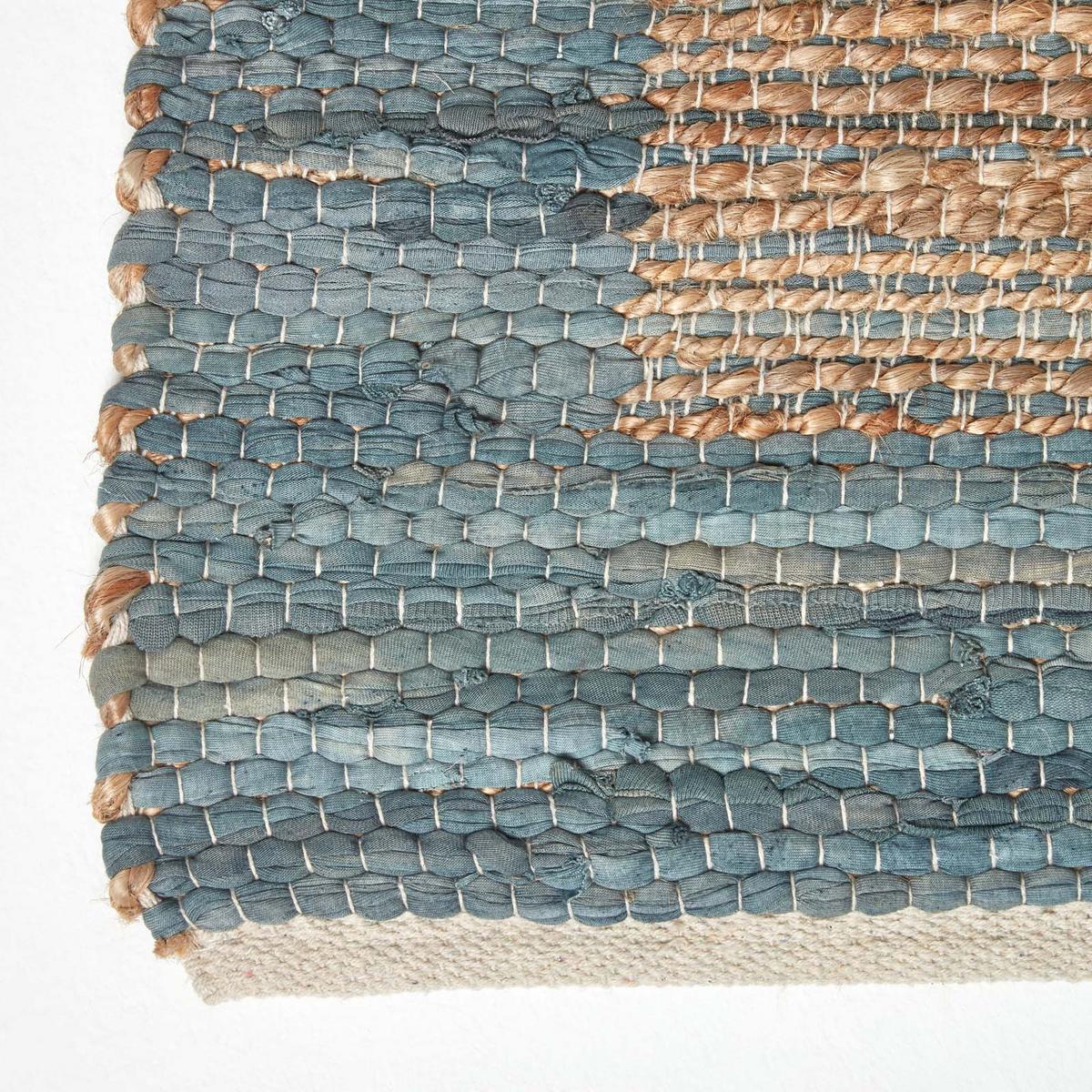 FLICKENTEPPICH Veranda, Hanf & Baumwolle 120/170 cm - Grau, Textil (120/170cm) - Homescapes