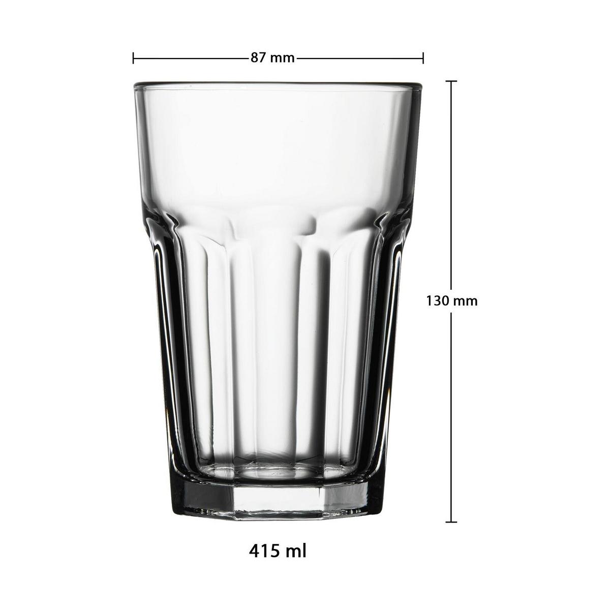 LONGDRINKGLÄSER Casablanca transparent 415 ml 120er Set - Transparent, Glas (415L) - Pasabahce