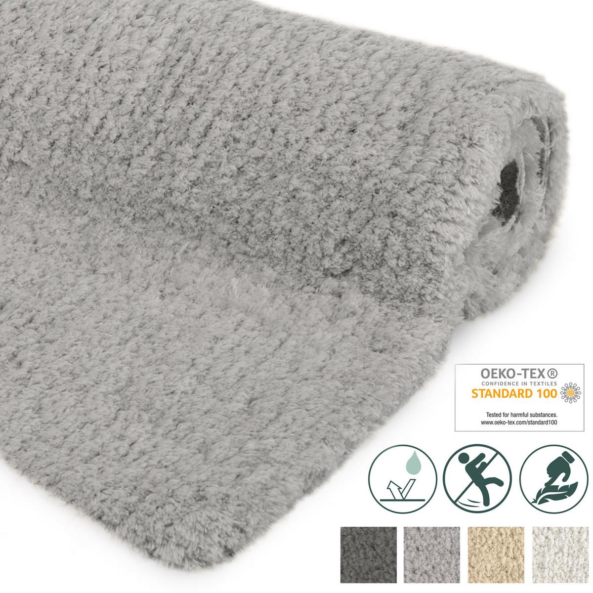 VORLEGER MATTE BeauMare FL 50/60 cm Hellgrau - Hellgrau, Textil (50/60cm) - Beautissu 