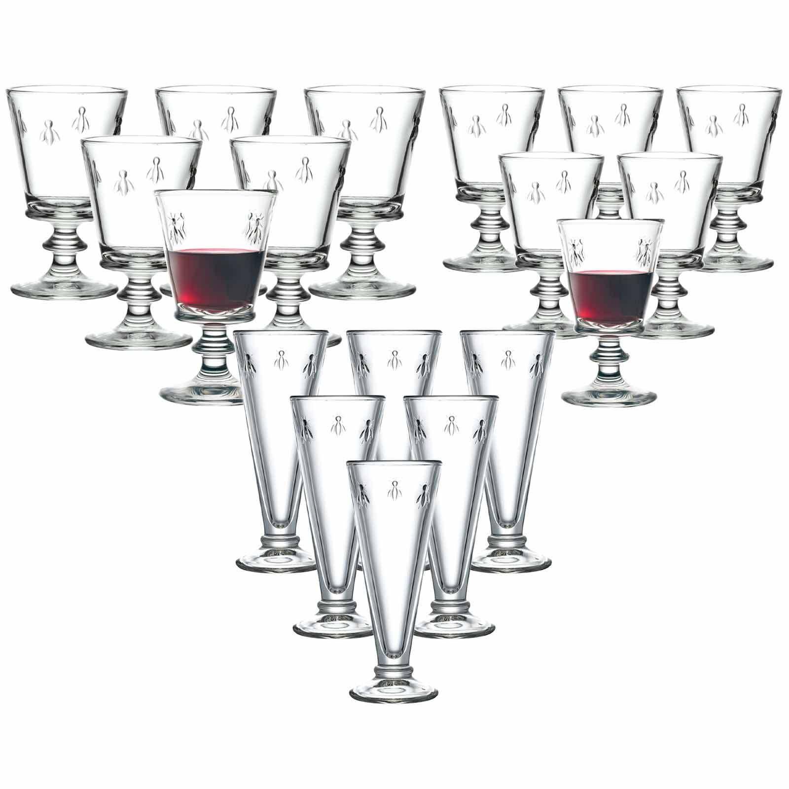 WEIN- UND SEKTGLÄSER Biene Abeille transparent 18-tlg. - Transparent, Glas - La Rochère