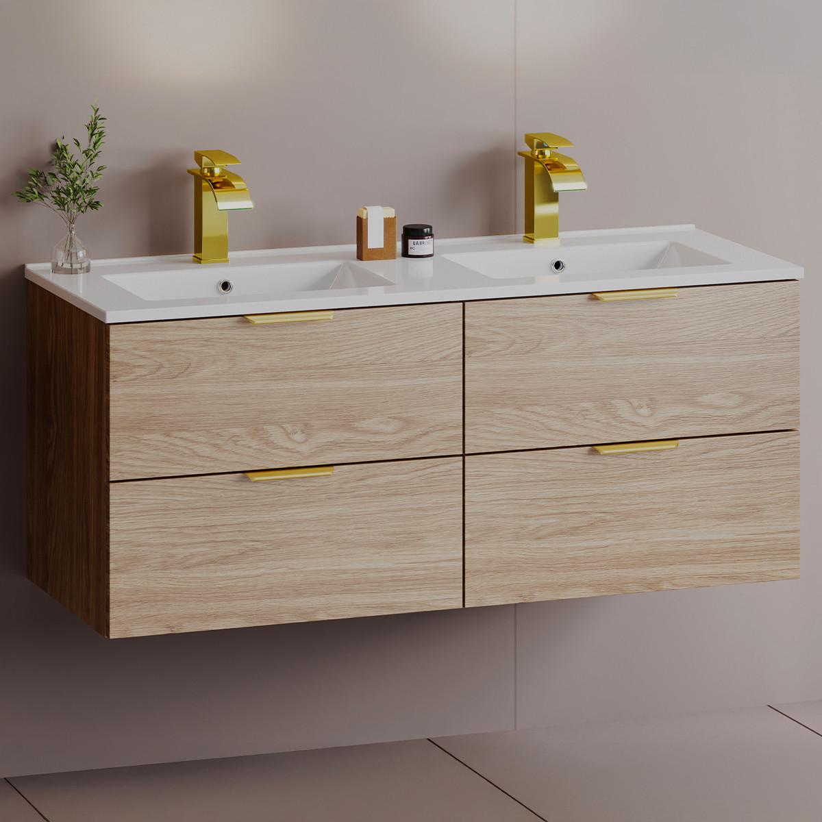 WASCHTISCHUNTERSCHRANK 120cm Astrid Holz - Braun, Holzwerkstoff (120/50/45.8cm) - Petits-meubles