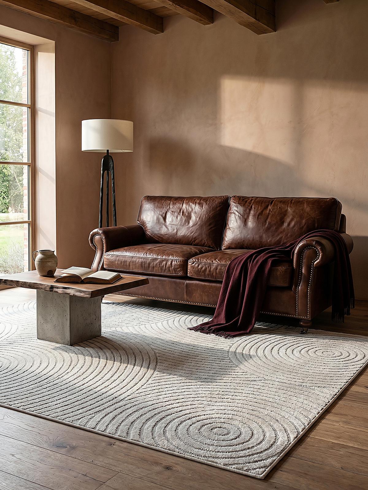 TEPPICH Outdoor Geometrisch MEZEN Polypropylen Creme 140 x 200 cm - Beige, Textil (140/200cm) - KADIMA DESIGN