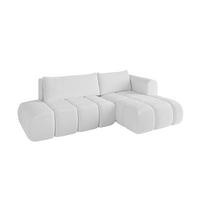 ECKSOFA Ottomane Rechts CLOUD-L 280x185x90 Weiß Bouclé - Weiß, Holzwerkstoff/Kunststoff (185/280cm) - ALTDECOR