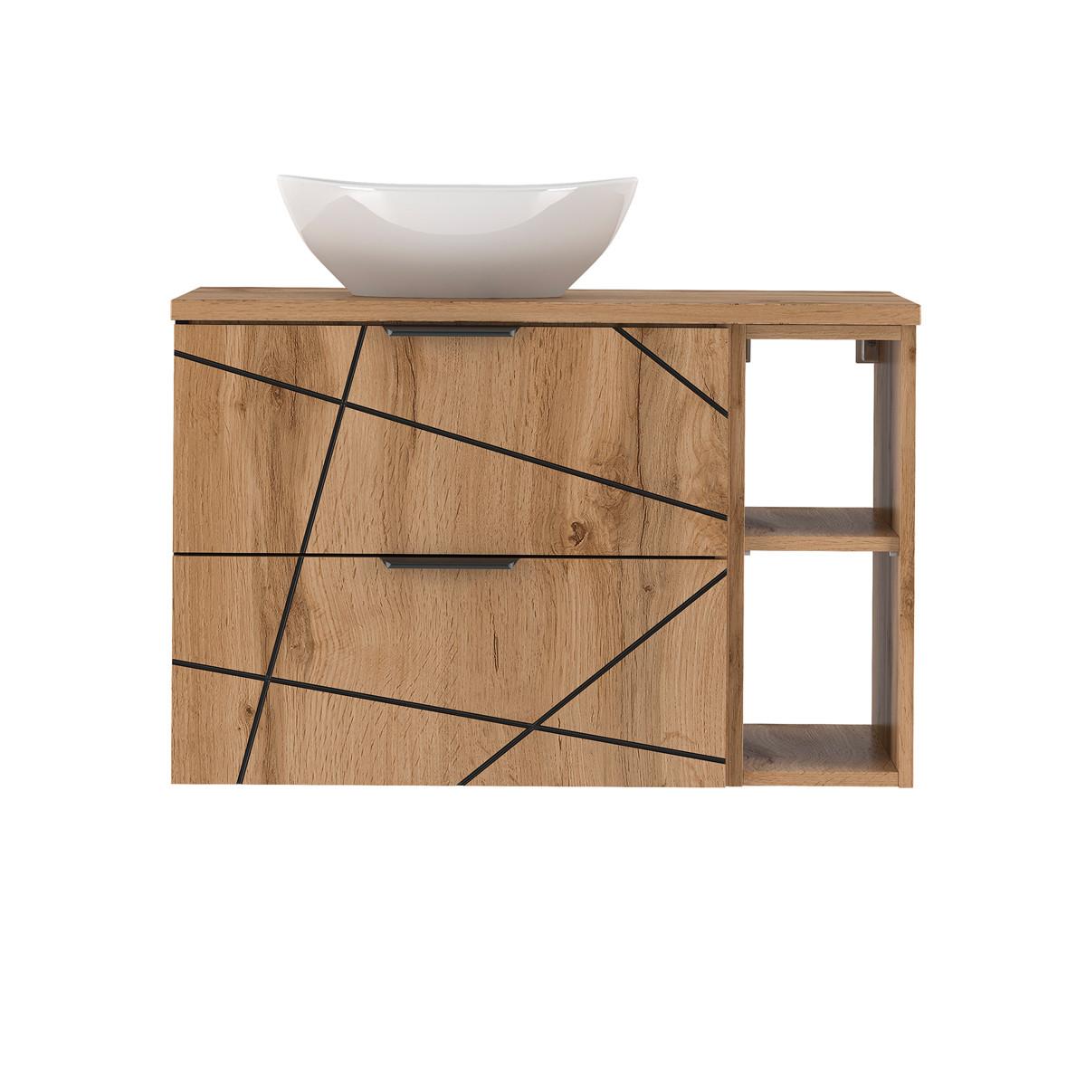 WASCHTISCH 80.6cm Teren Holz - Braun, Holzwerkstoff (80.6/52.2/46.5cm) - Petits-meubles