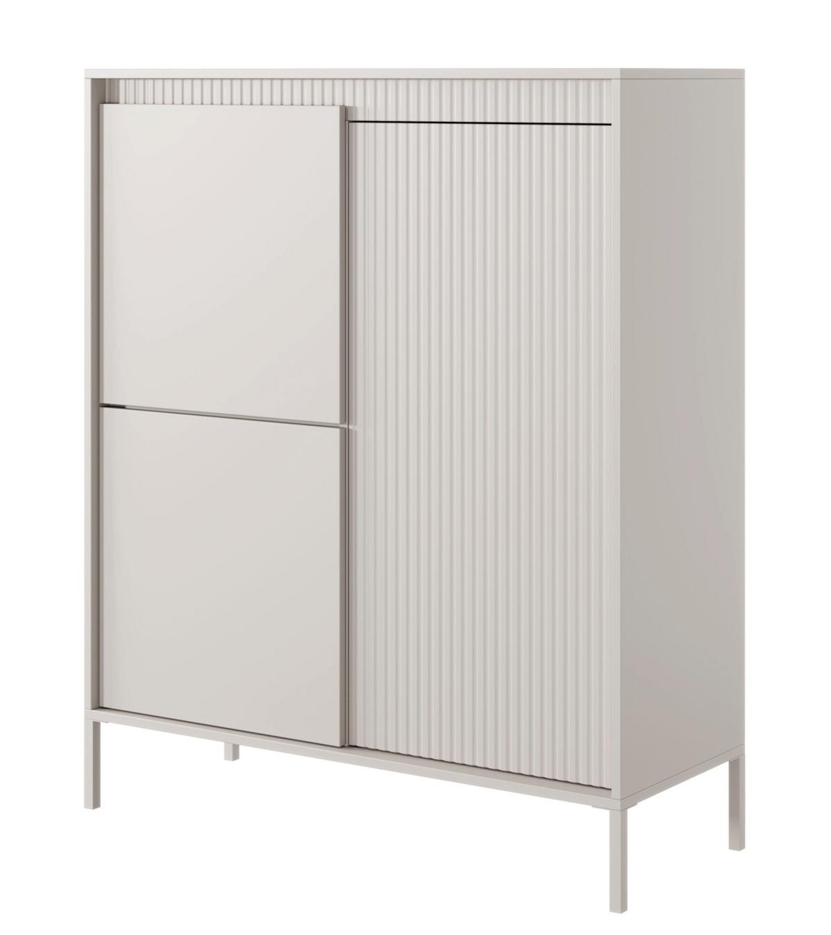 HIGHBOARD Falsetto Beige 104 cm - Beige, Holzwerkstoff/Metall (104/103.5/39.5cm) - Selsey