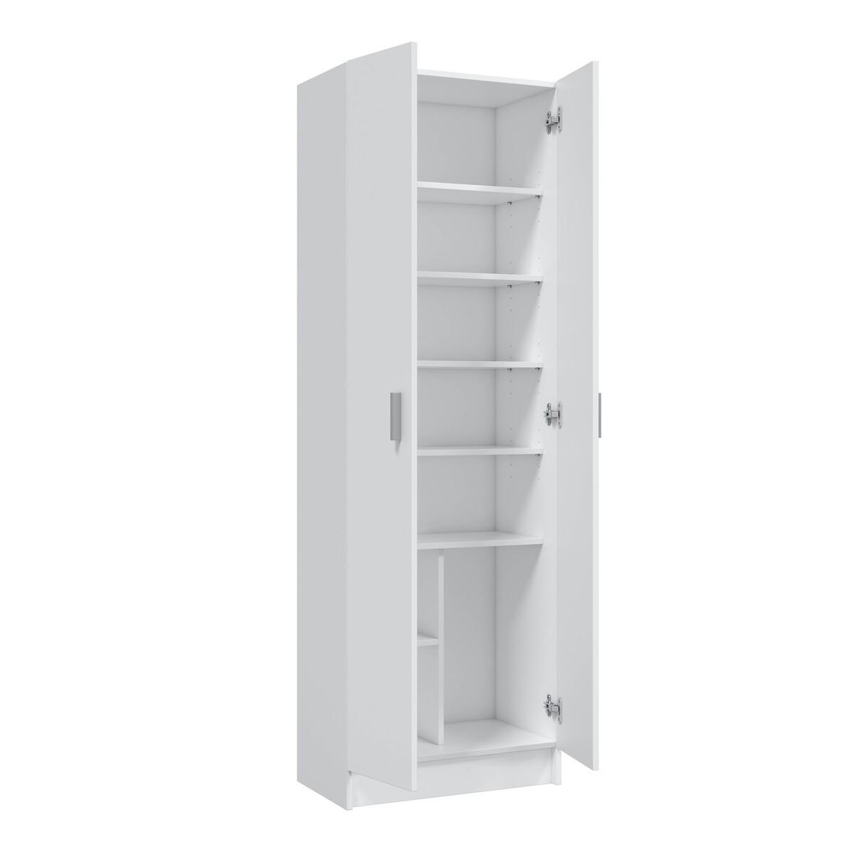 SCHRANK 2-türig, weiß 58,5/181/37 cm - Weiß, Holzwerkstoff (58.5/181/37cm) - Calicosy