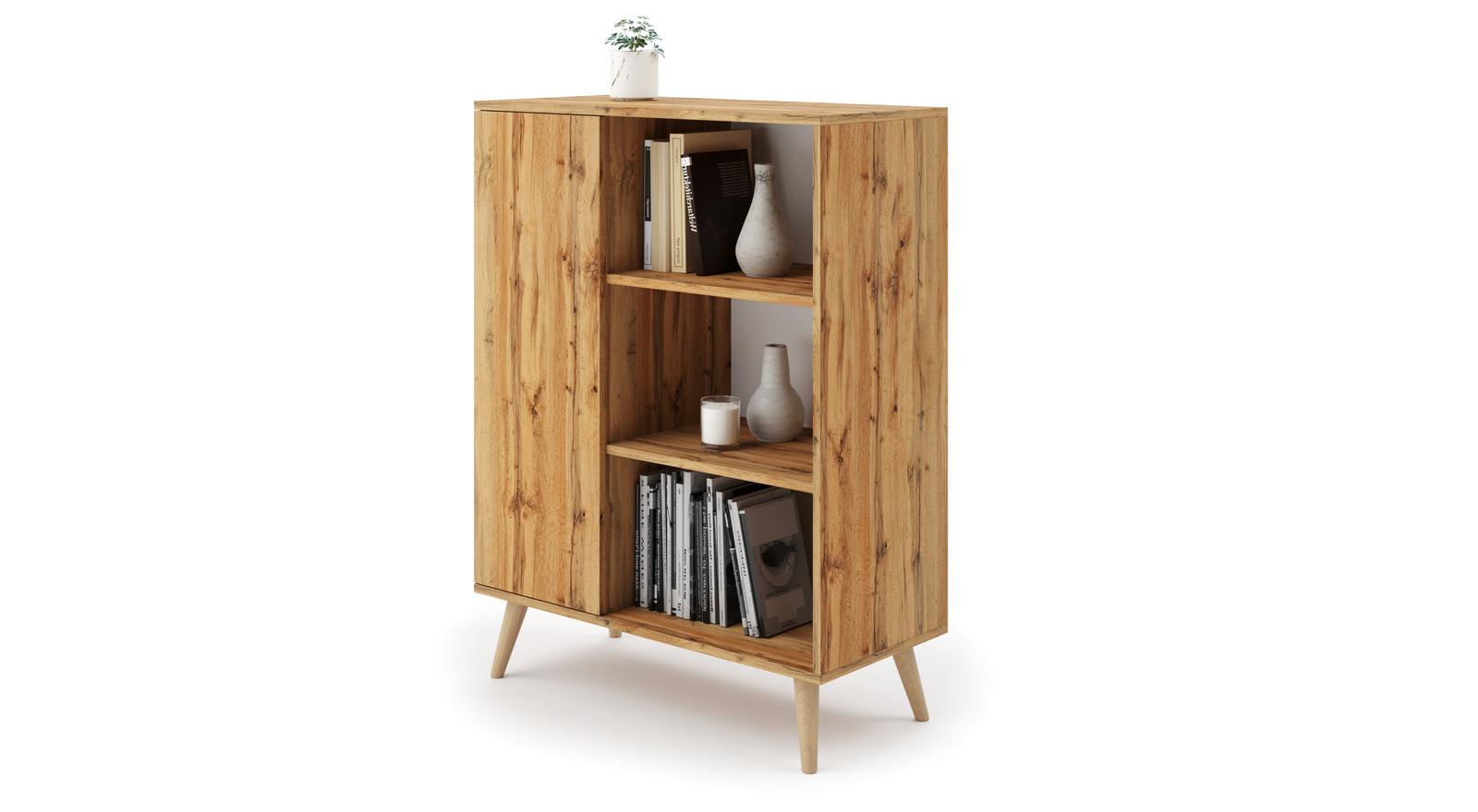 BÜCHERREGAL Fondi - Eiche Bianco, Holzwerkstoff (90/116/40cm) - RAUMHIRSCH FURNITURE