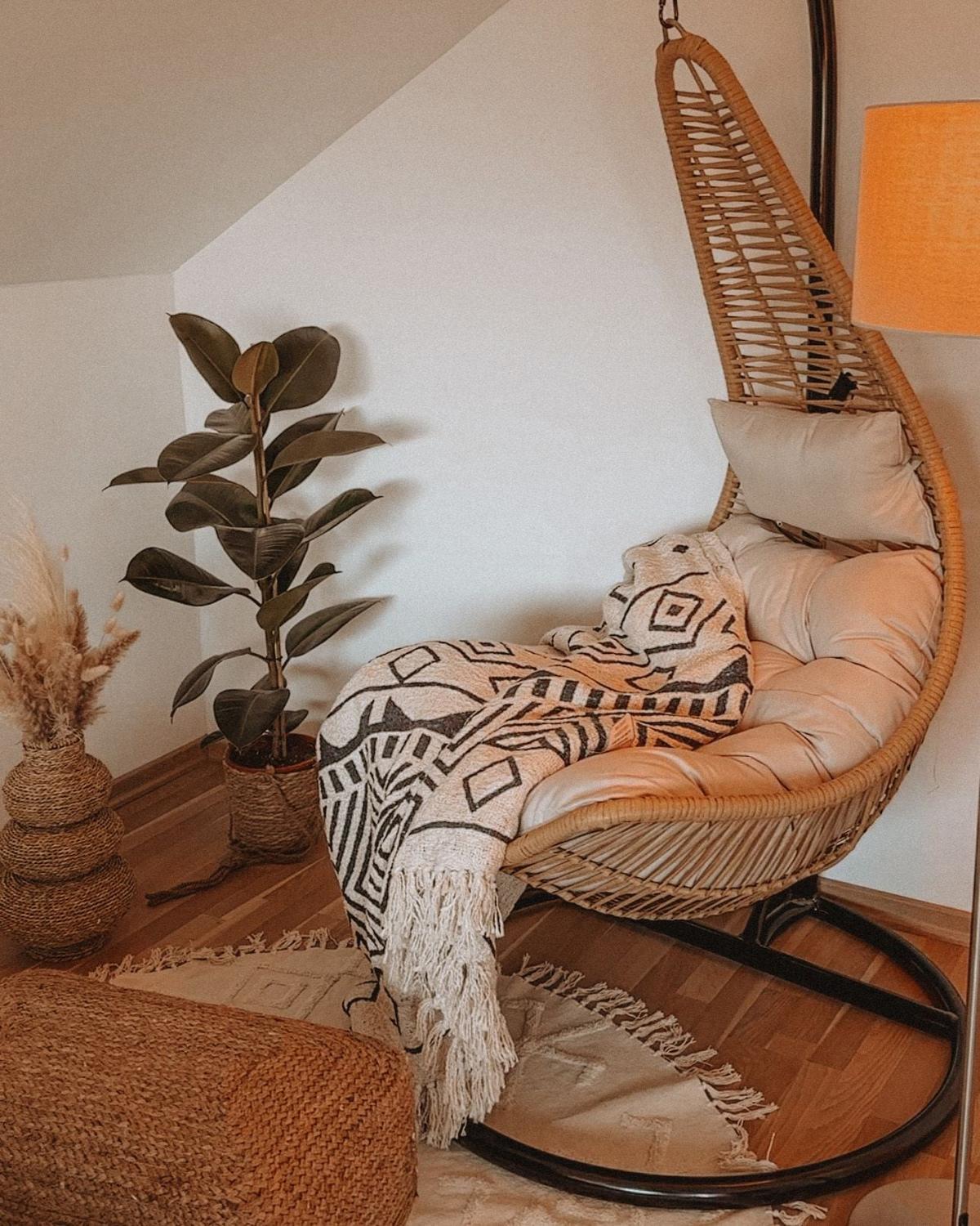 KUSCHELDECKE Baumwolle 220/240 cm Beige Najuy - Blau/Beige, Textil (220/240cm) - Beliani