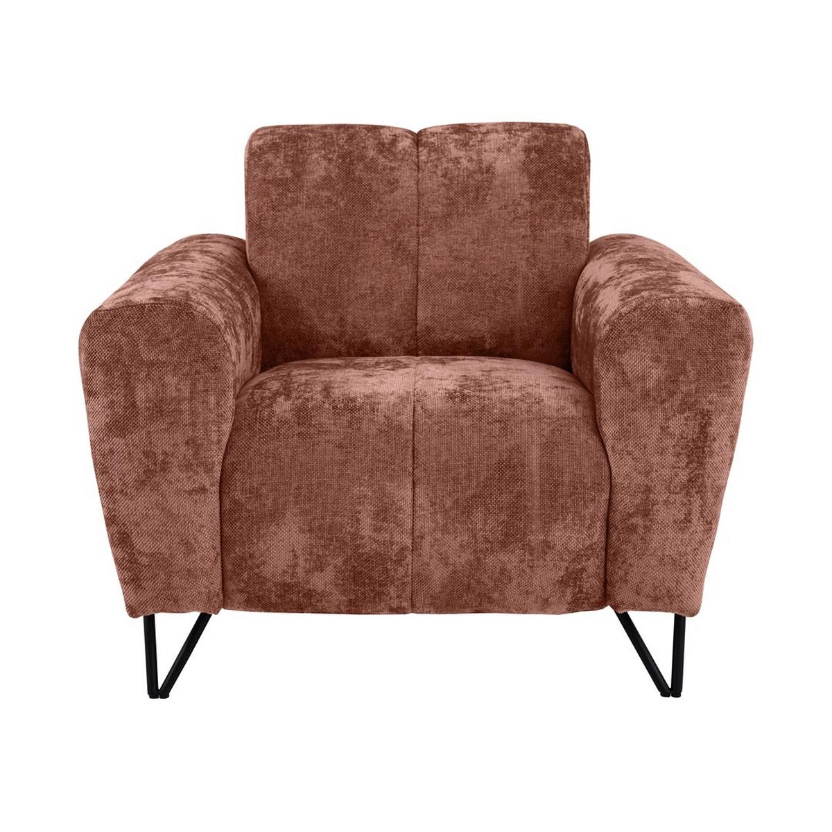 RELAXSESSEL Volare mit Metallbeinen rot - Rot/Schwarz, Textil/Metall (100/83/98cm) - Beautysofa