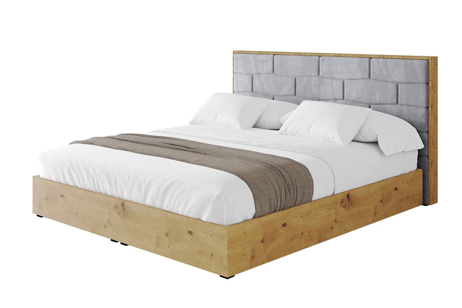 POLSTERBETT mit Bettkasten und Lattenrost, Bett mit Matratze H3/H4 - ENZO8 180x200 Hellgrau - Hellgrau, Holzwerkstoff/Textil (180/200cm) - ALTDECOR
