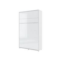 SCHRANKBETT Bed-Concept BC-02 120x200 mit zwei LED-Lampe - Weiß Hochglanz/Grau, Holz/Holzwerkstoff (120/200cm) - MIRJAN24